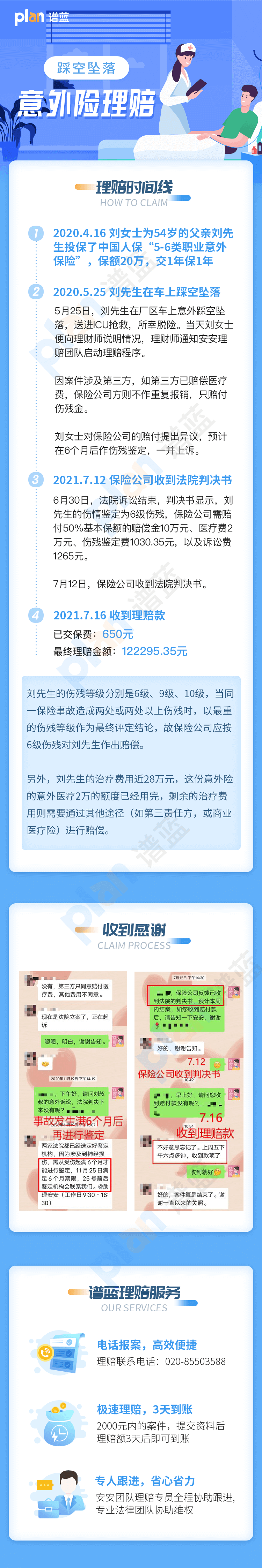 理赔案例Vol.53 | 同一事故造成两处或以上伤残，按最重的伤残等级赔付！插图