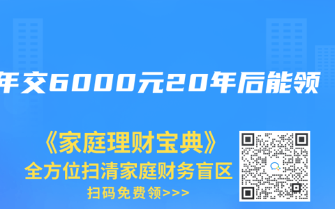 一年交6000元20年后能领