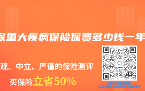 人保重大疾病保险保费多少钱一年？