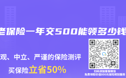 养老保险一年交500能领多少钱