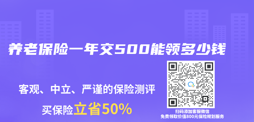 养老保险一年交500能领多少钱插图