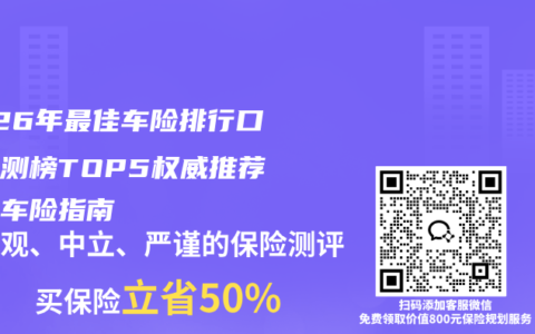 2026年最佳车险排行口碑评测榜TOP5权威推荐购买车险指南