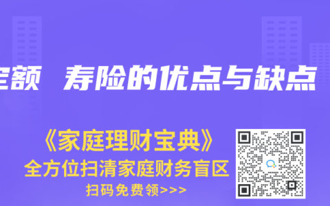 定额 寿险的优点与缺点