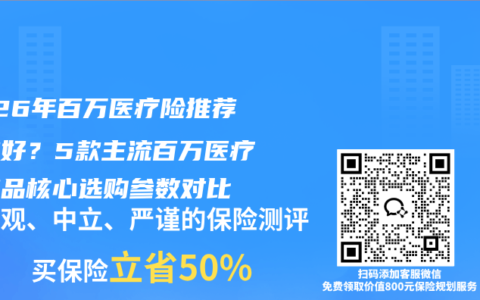2026年百万医疗险推荐哪款好？5款主流百万医疗险产品核心选购参数对比