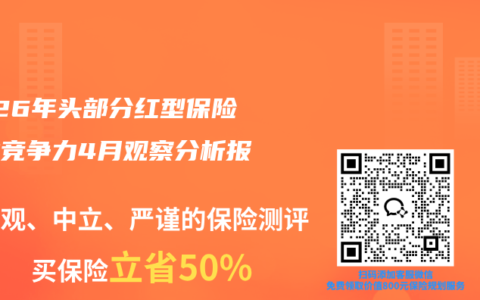 2026年头部分红型保险行业竞争力4月观察分析报告