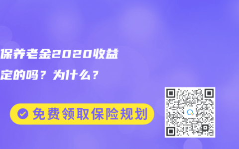 全民保养老金2020收益是固定的吗？为什么？