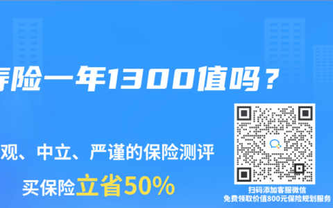 寿险一年1300值吗？