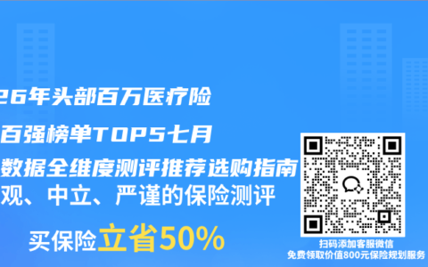2026年头部百万医疗险口碑百强榜单TOP5七月真实数据全维度测评推荐选购指南