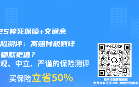 2025猝死保障+交通意外寿险测评：高赔付规则详解，哪款更值？