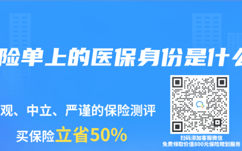 保险单上的医保身份是什么