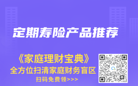 定期寿险产品推荐