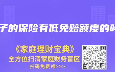 孩子的保险有低免赔额度的吗缩略图 孩子的保险有低免赔额度的吗