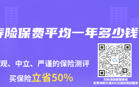 寿险保费平均一年多少钱