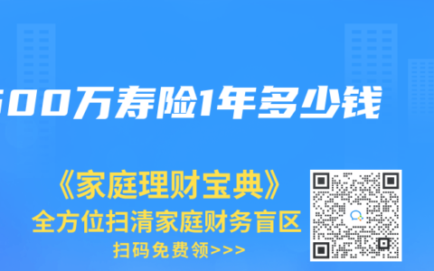 500万寿险1年多少钱