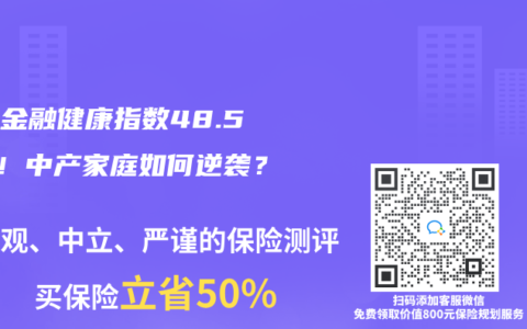 养老金融健康指数48.56分！中产家庭如何逆袭？