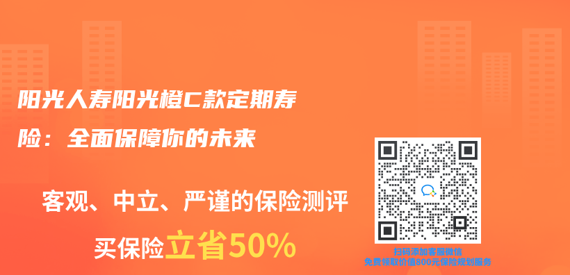 阳光人寿阳光橙C款定期寿险：全面保障你的未来插图