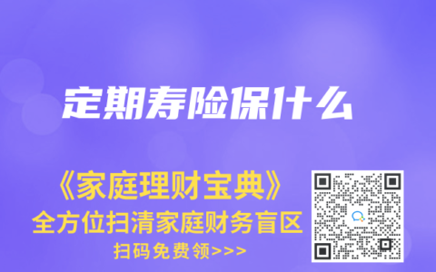 定期寿险保什么