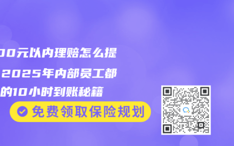 5000元以内理赔怎么提速？2025年内部员工都在用的10小时到账秘籍