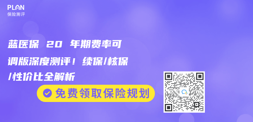 蓝医保 20 年期费率可调版深度测评！续保/核保/性价比全解析插图