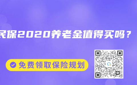 全民保2020养老金值得买吗？