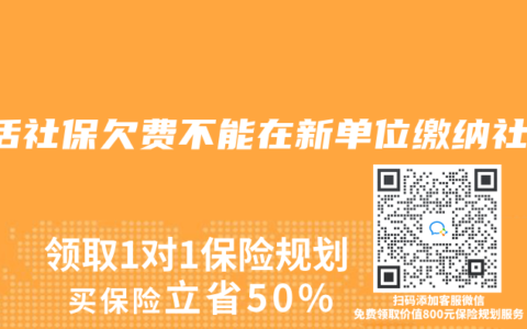 灵活社保欠费不能在新单位缴纳社保