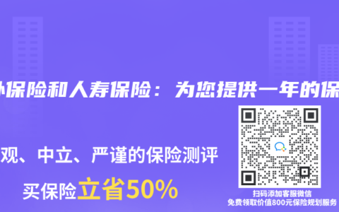 意外保险和人寿保险：为您提供一年的保障