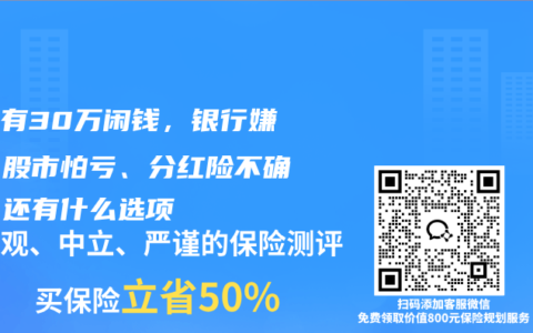 手里有30万闲钱，银行嫌低、股市怕亏、分红险不确定，还有什么选项