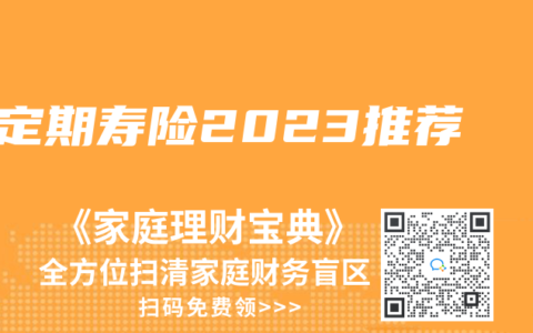 定期寿险2023推荐