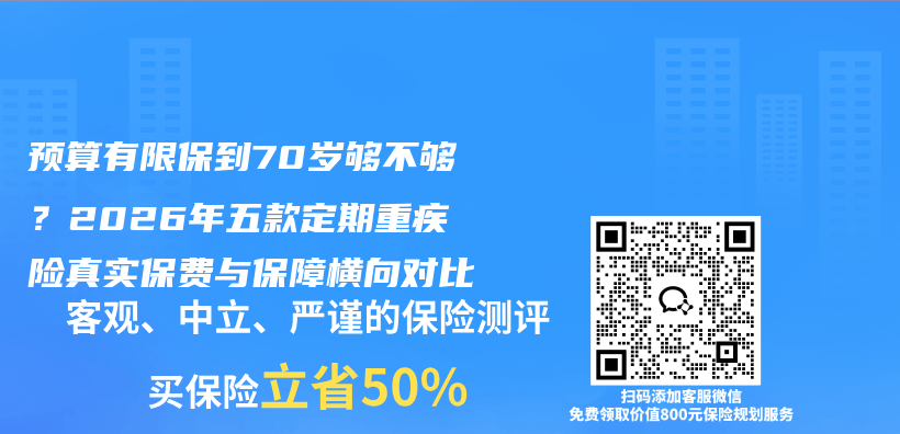 预算有限保到70岁够不够?2026年五款定期重疾险真实保费与保障横向对比插图 预算有限保到70岁够不够?2026年五款定期重疾险真实保费与保障横向对比插图