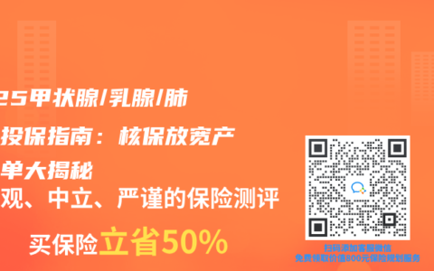 2025甲状腺/乳腺/肺结节投保指南：核保放宽产品清单大揭秘