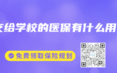 交给学校的医保有什么用