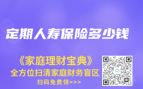 定期人寿保险多少钱