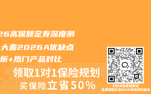 2026高保额定寿深度测评：大麦2026A优缺点全解析+热门产品对比