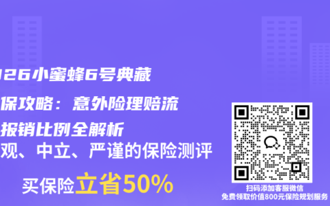  2026小蜜蜂6号典藏版投保攻略：意外险理赔流程与报销比例全解析