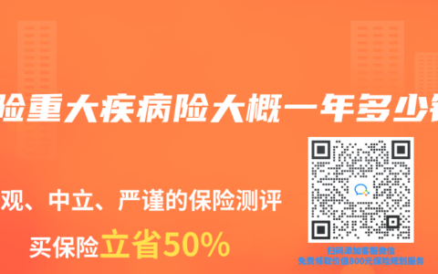 寿险重大疾病险大概一年多少钱