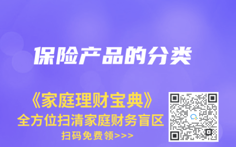 保险产品的分类