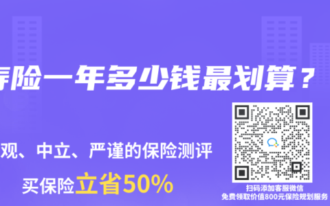 寿险一年多少钱最划算？