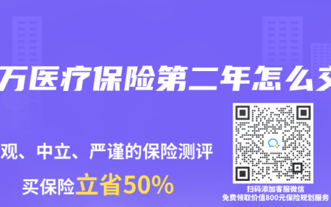 百万医疗保险第二年怎么交