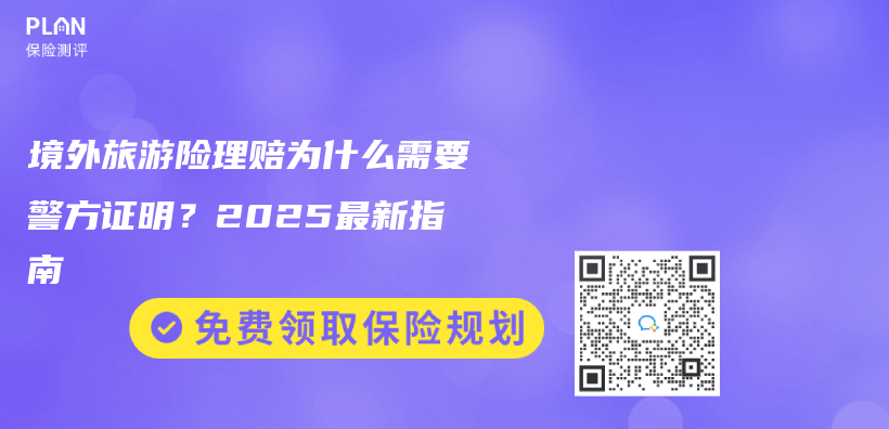 境外旅游险理赔为什么需要警方证明？2025最新指南插图