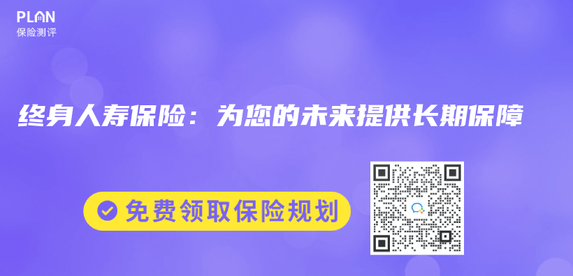 终身人寿保险：为您的未来提供长期保障插图