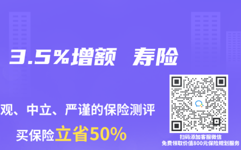 3.5%增额 寿险