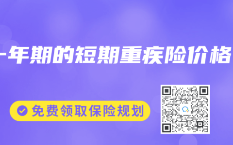 一年期的短期重疾险价格