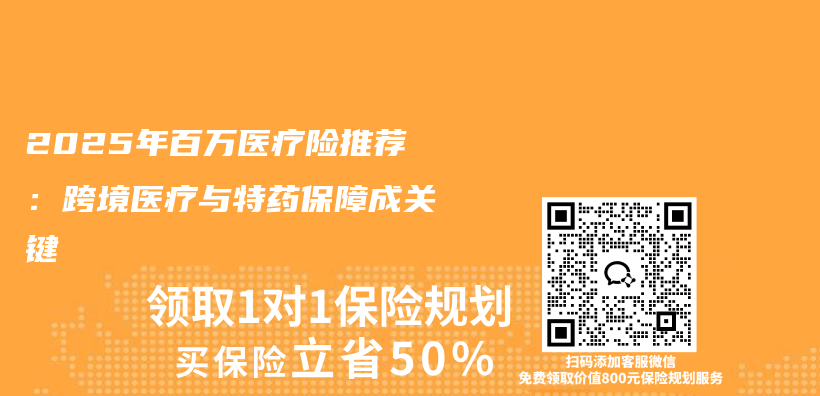 2025年百万医疗险推荐：跨境医疗与特药保障成关键插图
