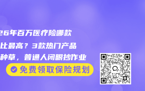 2026年百万医疗险哪款性价比最高？3款热门产品深度种草，普通人闭眼抄作业