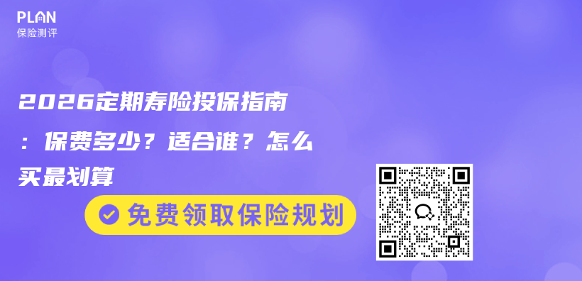 2026定期寿险投保指南：保费多少？适合谁？怎么买最划算插图