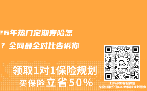 2026年热门定期寿险怎么选？全网最全对比告诉你答案