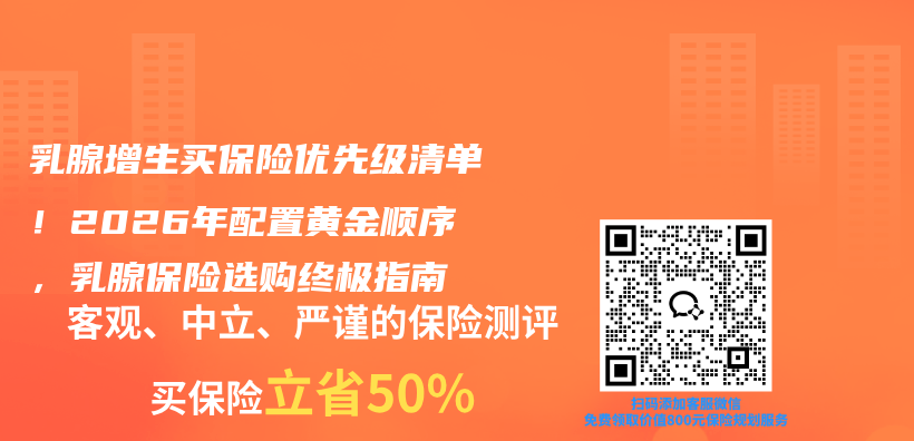 乳腺增生买保险优先级清单！2026年配置黄金顺序，乳腺保险选购终极指南插图