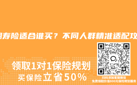 定期寿险适合谁买？不同人群精准适配攻略