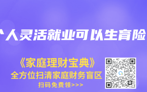个人灵活就业可以生育险