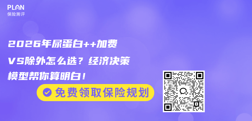 2026年尿蛋白++加费VS除外怎么选？经济决策模型帮你算明白！插图